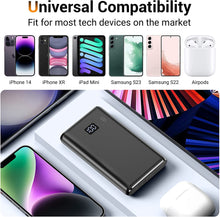 Load image into Gallery viewer, Kurdene Portable Charger Waterproof 10000mAh Power Bank LED Display Ultra Slim Fast Charging External Battery Pack
