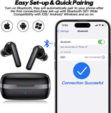 Load image into Gallery viewer, kurdene TWS G01 Bluetooth 5.3 LE Audio Earbuds Headphones, Built-in Microphone with Immersive Deep Bass &amp; Clear Call
