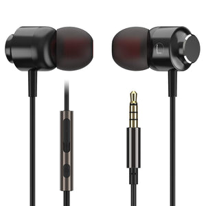 Kurdene Wired Earphones, Noise Isolating Earbuds Wired in-Ear Headphones(Black)