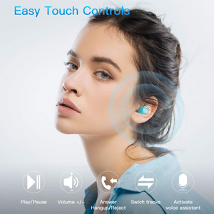 Kurdene Wireless Earbuds,Bluetooth earbuds with Charging Case(S8-Wathet)