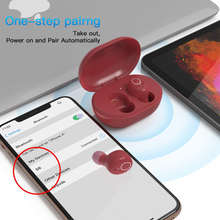 Load image into Gallery viewer, Kurdene Bluetooth Wireless Earbuds,Bluetooth Headphones with Charging Case(S8-Burgundy)
